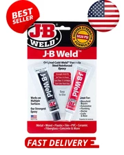 Strongest Metal Steel Aluminum Bond Adhesive Cold Weld Reinforced Epoxy Glue 2Oz