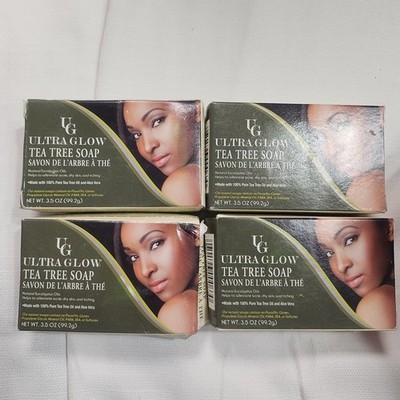4 Pack Ultra Glow Tea Tree Soap W Aloe Vera 3.5oz Each All Natural Eucalyptus