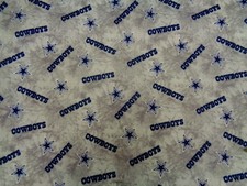 DALLAS COWBOYS NFL 44" WIDE 100 COTTON FLANNEL 1 YARD PIECE NEW
