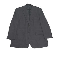 Lauren Ralph Lauren Blazer Mens 48L Grey Wool Windowpane Herringbone Sport Coat