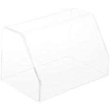 Plymor Clear Acrylic Slanted Front Display Case with No Base, 6" W x 4" D x 4" H