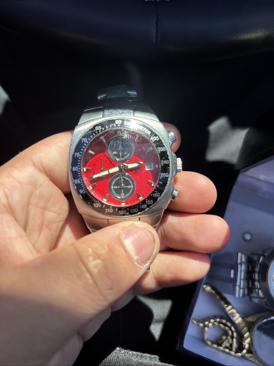 Mens S.U.G. 1883 Chronograph Tachymeter Sub Dials Speed Racer