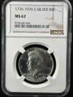 1976-S  50C Kennedy Silver Half Dollar NGC MS67  8700280-004