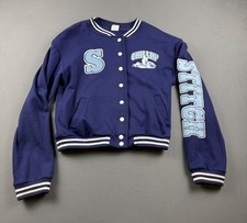 Disney Stitch Varsity Jacket 14/15Yrs Blue Cotton Kids