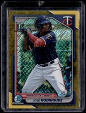 2024 Bowman #BCP-71 Jose Rodriguez Chrome Prospects Gold Shimmer Refractors #/50