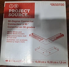 Project Source 90-Degree Connector Matte White and Matte Black Covers 0650150