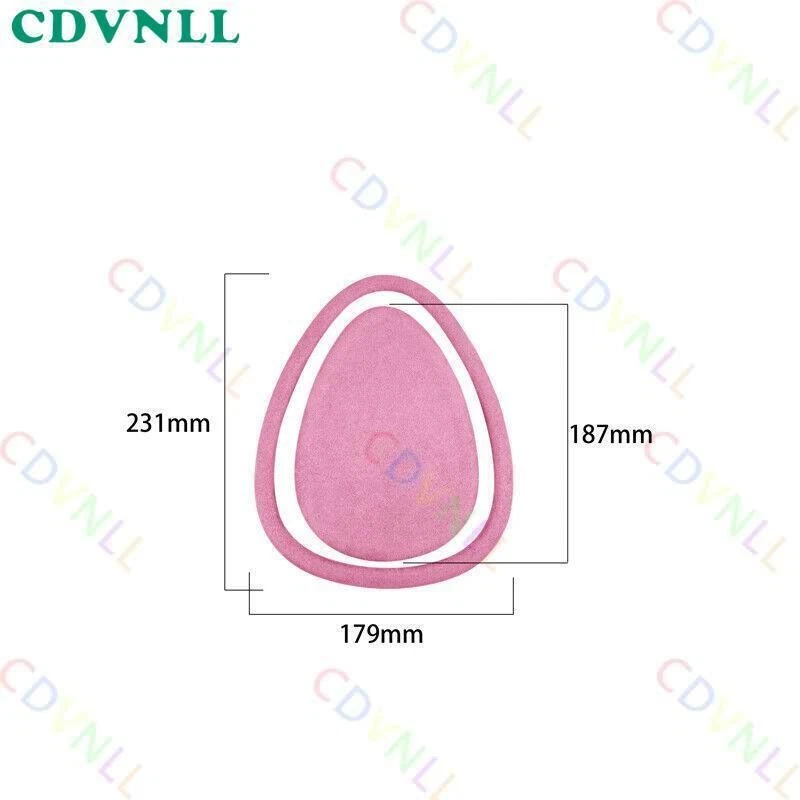 For Mini Cooper Clubman F54 Pink Suede Car Console Dashboard Horn Frame Cover 2* — 第 3/4 张图片