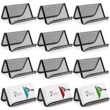 Metal Business Card Stand Desktop Desk Organizer Holder Business Card Holder