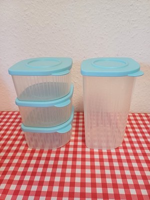 Tupperware * Molto Bello * 1 x 1,5L u 3 x 0,47L * Frischeprofi * hellblau *