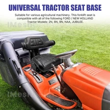 Black Tractor Suspension Seat With Armrest For Massey Ferguson/Ford/New Holland