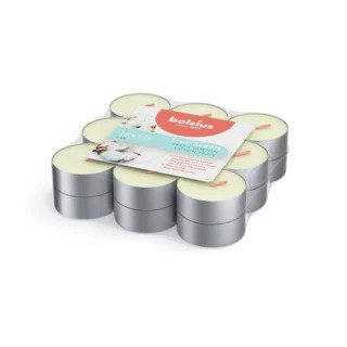 Bolsius True Scents Fresh Cotton Scented Tea Lights, 18 Count