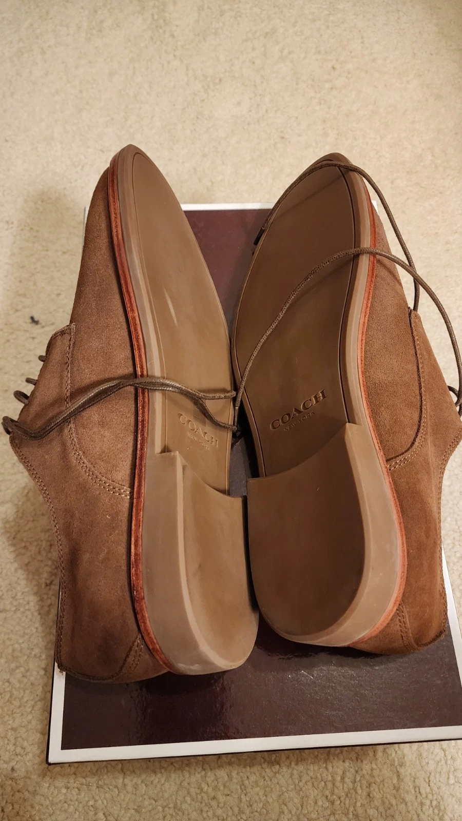 Scarpe eleganti Coach uomo taglia 10 M nuove con scatola