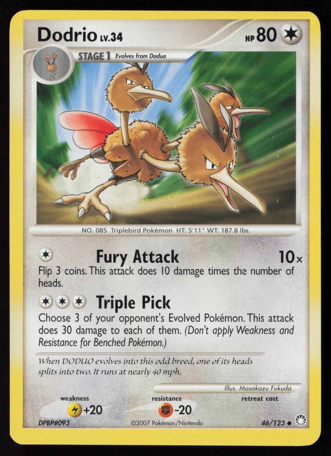 Dodrio 46/123 Uncommon Mysterious Treasures Pokemon Lightly Played