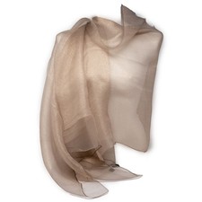 Stola cerimonia da donna elegante color fango coprispalle seta matrimonio sera
