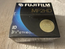 Fuji Film 3.5" Floppy Disks 10 Pack High Density MF 2HD NEW Sealed
