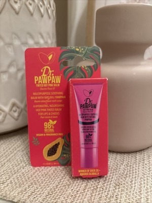 Dr. Paw Paw Multipurpose Soothing Balm Tinted Hit Pink Lip Balm Gloss Cheeks Eye