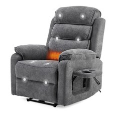 Electric Recliner Chair Massage Heating Armchair Sofa with Wireless Charging UK
