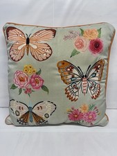 Butterfly Floral Garden Throw Pillow