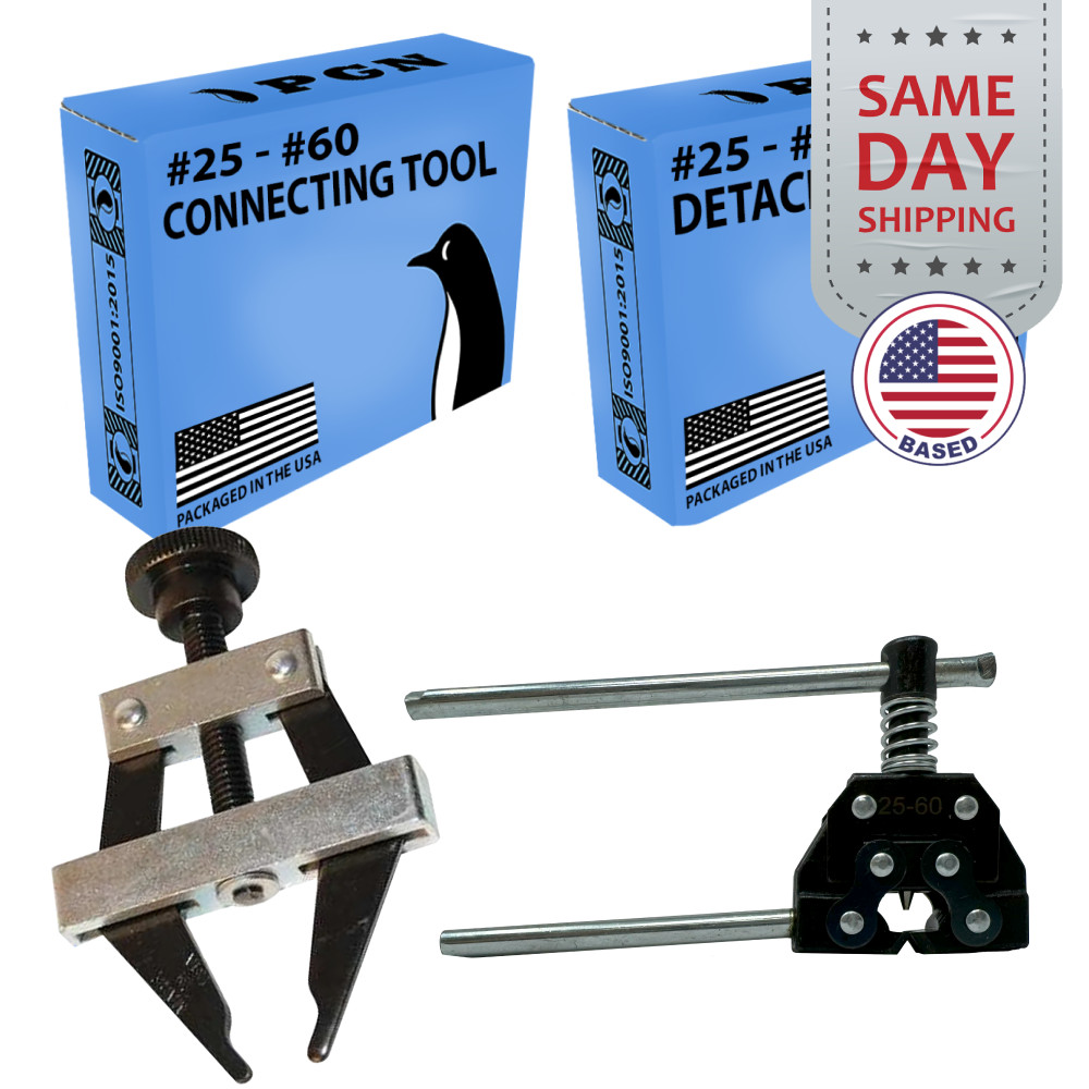 Roller Chain Tool Kit Breker Cutter + Puller Holder #25 - #60
