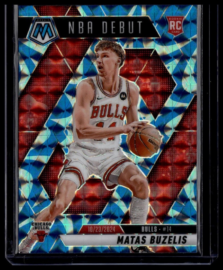 2024-25 Panini Mosaic #257 Matas Buzelis Reactive Blue Mosaic