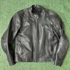 Custom BILT Padded Leather Motorcycle Biker Jacket Size XL Harley Davidson