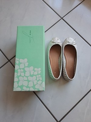 Ballerina Gr. 36 Pia Di Fiore  Weiß/ Silber