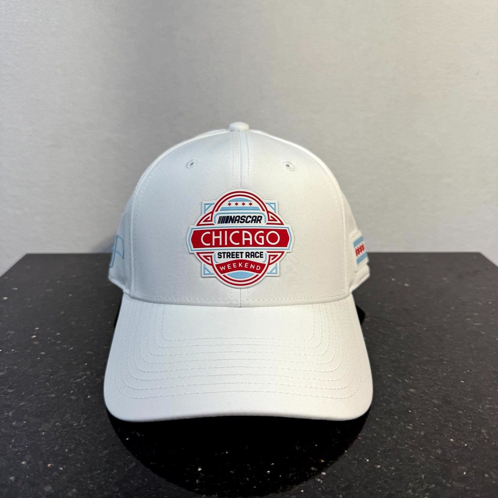 NASCAR Chicago Street Race Limited Edition Adjustable White Hat NEW