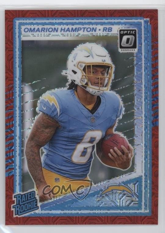 2025 Panini Donruss Optic Rated Rookie Red Mojo Prizm Omarion Hampton #212 0n2k