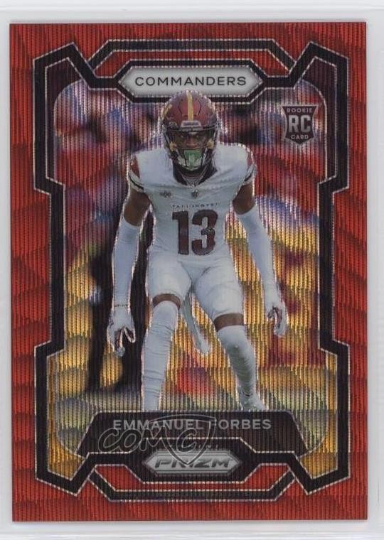 2023 Panini Prizm Rookies Red Wave 87/149 Emmanuel Forbes #399 Rookie RC 0ad