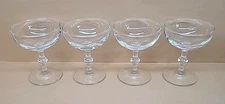 Set of 4 Vtg Libbey Georgian Clear Champagne Sherbet Coupe Glasses 4-3/8"H
