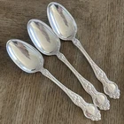 3pc VIOLET  by Wallace Sterling Silver 7.25 inch Oval Tablespoons 111g Flatware