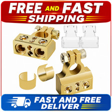 2x Car Battery Terminal Clamp Post 04810 Ga Awg Gauge Positive Negative Port