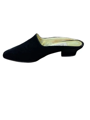Balletcore Victoriano Whimsigoth Vintage Enzo Angiolini Negro Terciopelo 6.5 - Imagen 1 de 4