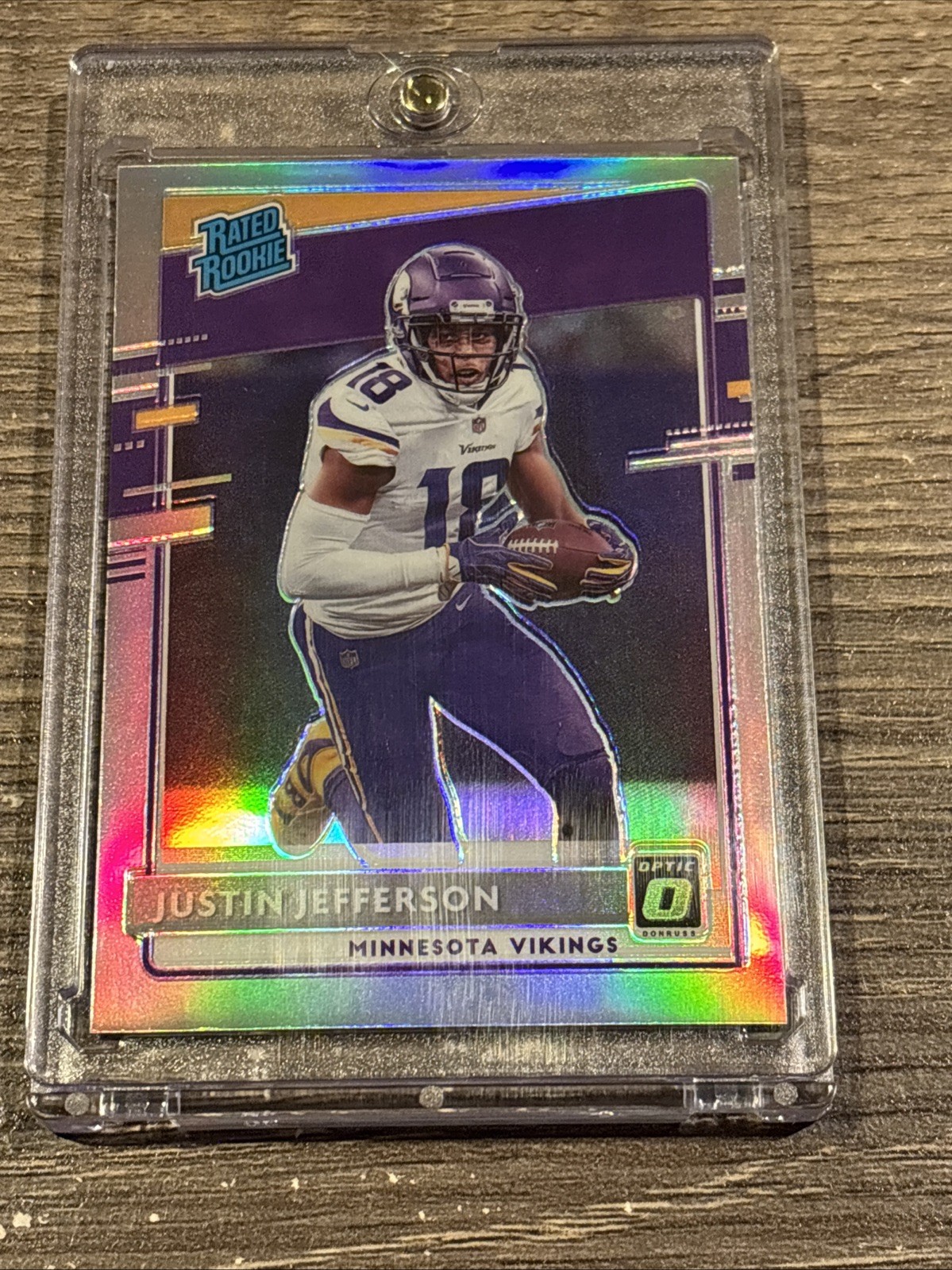 2020 Donruss Optic Justin Jefferson Holo Prizm Rookie RC #163 Vikings