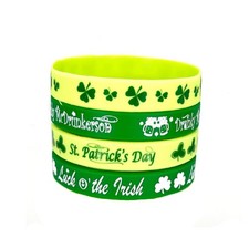 4-6pcs St.Patrick's Bracelets Colorful Holiday Silicone Bracelet Set Happy - 02