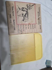 Vintage Tonsorial FLATTOP Comb 1950 RARE Barber's Aide.