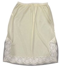Henson Kickernick Half Slip S Lace Trim Sheer Nylon 60 s Vintage Silky Lingerie