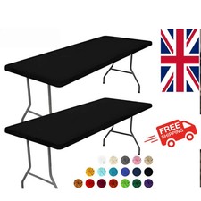 Folding Table cover Trestle Camping Party Picnic BBQ Market Stall Garden