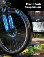 Electric Bike for Adults Teens 1500W 26" Ebike, 28 MPH & 65 Miles , Dual Brake - Image 3