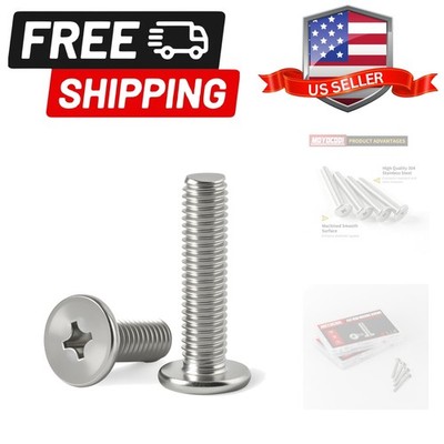 M3 x 3mm50 Pack Flat Round Head Screws 304 Stainless Steel Phillips Drive Mac...