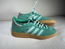 Adidas Handball Spezial Court Green Silver JS2908 Women's Size 6 NEW
