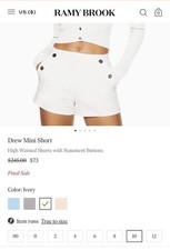 Ramy Brook Ivory Shorts