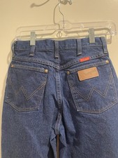 VTG Wrangler Women's Jeans Sz 3x34 Blue Denim High Waist Made In USA