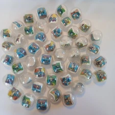 Lot of 47 Batman & Joker Puffy Sticker Bubblegum Machine Prizes in Plastic Eggs