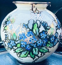 Manfred Veyhl exquisite Vase silver overlay 1000er Feinsilber 9,5cm Höhe