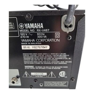 YAMAHAヤマハ  AVレシーバーRX-V467 Yamaha RX-V467 Home theater receiver with 3D-ready HDMI switching
