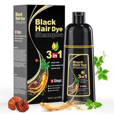 Schwarz Haarfärbeshampoo für Männer und Fr...