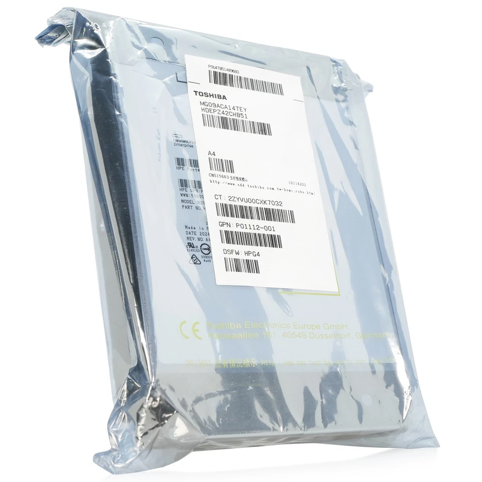 HP/Toshiba MG09 14TB MG09ACA14TEY 7.2K RPM SATA 6Gb/s 4kn 3.5" Enterprise HDD - Image 3 of 4