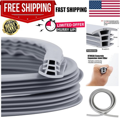 #ad Flexible EPDM Rubber Strip 10 ft Long and 3 4 inch Wide for Concrete Crack Re... $45.89