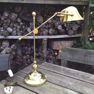 Vintage Marks & Spencer Messing Clubman höhenverstellbarer Winkel Bankers Schreibtischlampe